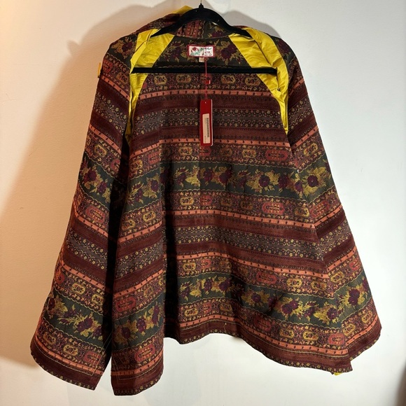 SISSY ME Sz L Coat Jacket Art to Wear Embroidered Back Detail Western Lining NEW - Picture 12 of 15